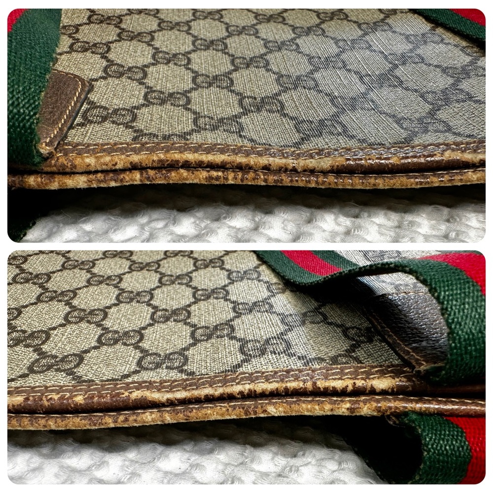 ❤️Vintage Gucci Web Strap Tote GG Supreme Canvas - Picture 11 of 15
